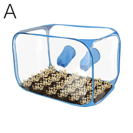 1PC Mushroom Grow Still Air Box Portable Plastic Mycology Fume Hood Propagation Stations Mushroom Grow Kit Growing Containers