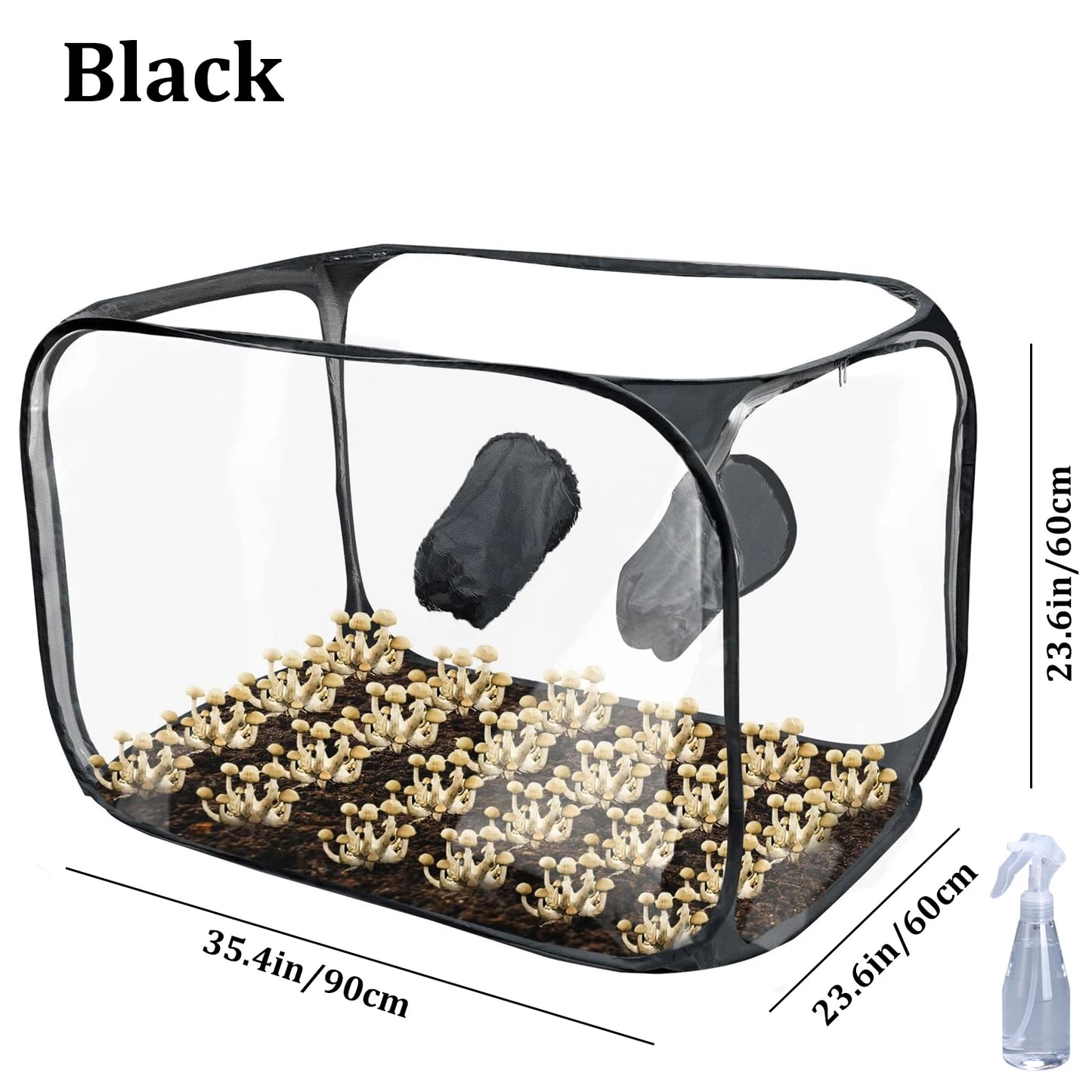 Still Air Box Mushroom Grow Kit Portable Compact Still Air Box Mycology Mushroom Fruiting Chamber Grow Tent for Home Scientists