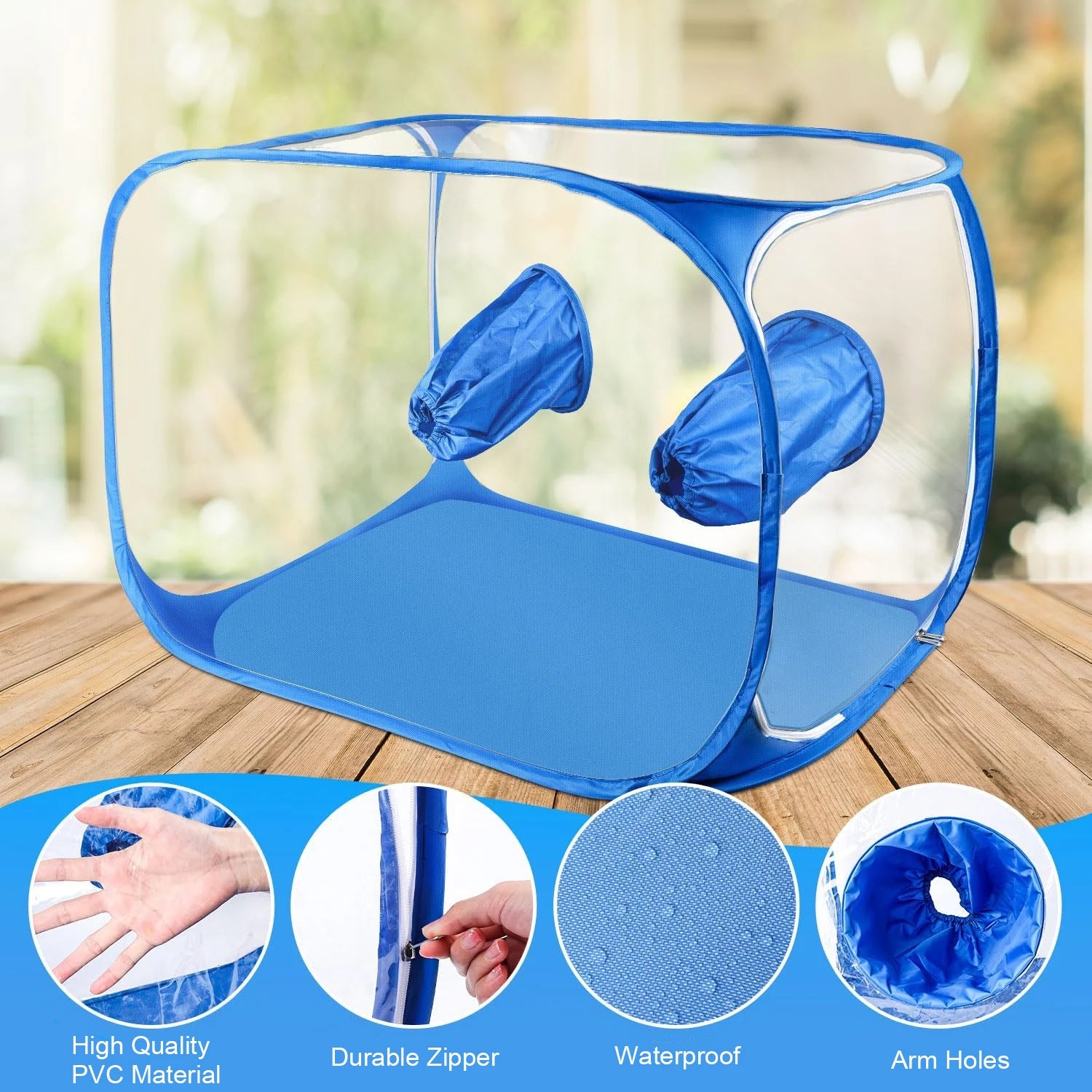 Still Air Box Mushroom Grow Kit Portable Compact Still Air Box Mycology Mushroom Fruiting Chamber Grow Tent for Home Scientists