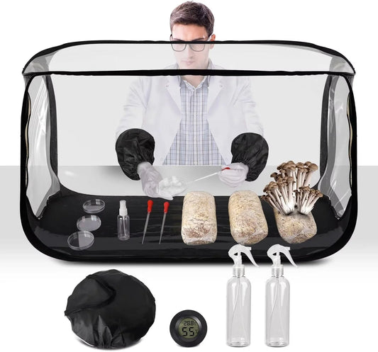 Large Still Air Box Mushroom Grow Tent - 38X20X25 Inch Clean Air Workstation, Sturdy Flow Hood for Grow Bags, Growers, and Home