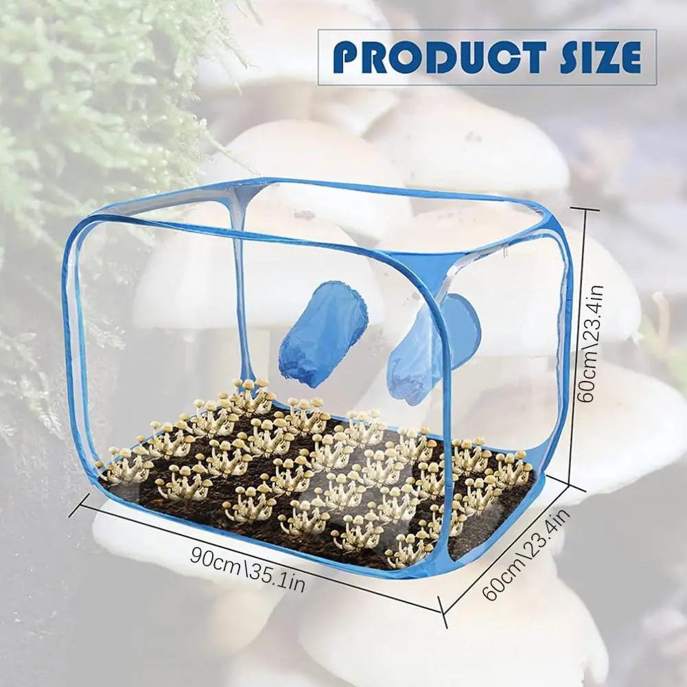 1PC Mushroom Grow Still Air Box Portable Plastic Mycology Fume Hood Propagation Stations Mushroom Grow Kit Growing Containers