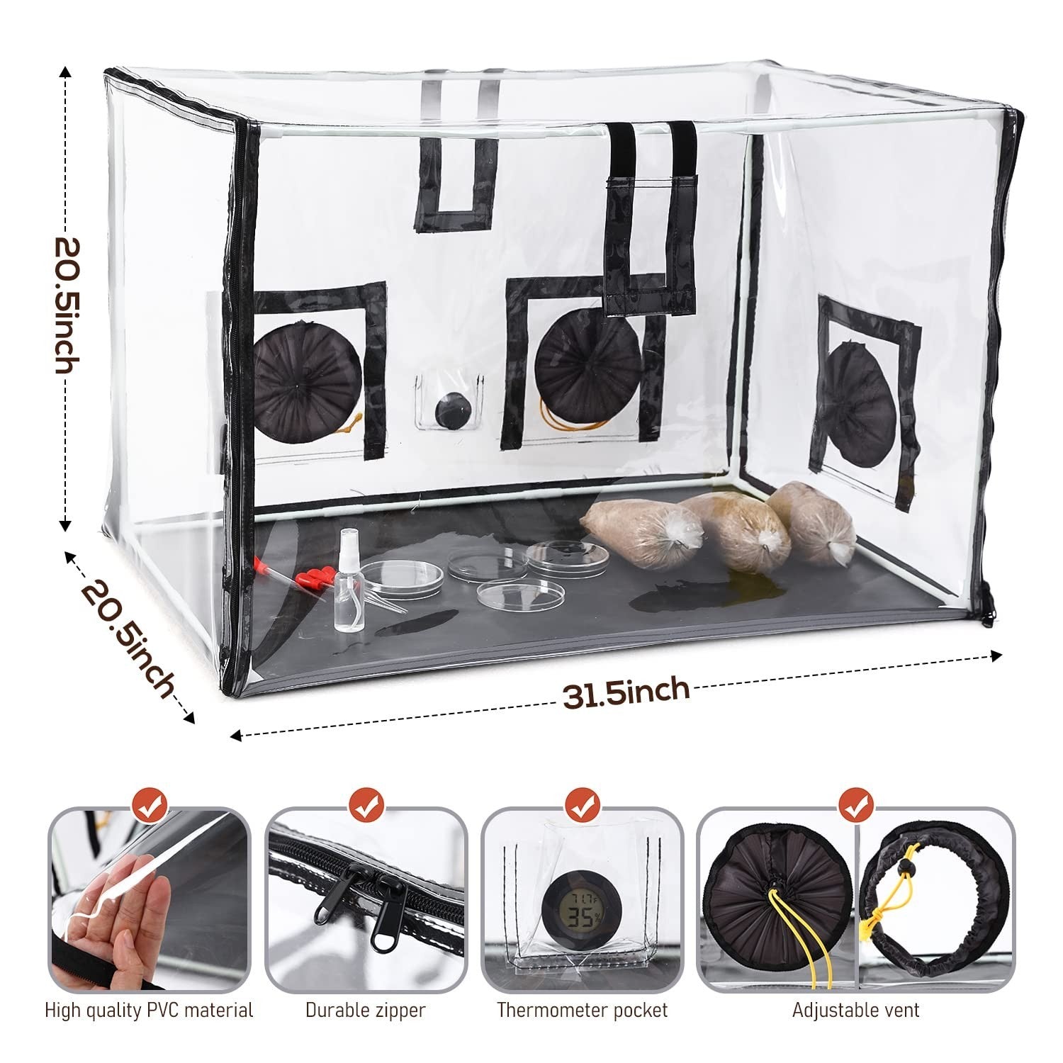 Large Still Air Box Mushroom Mycology Fume Hood Propagation Stationsgrow Kit Mus