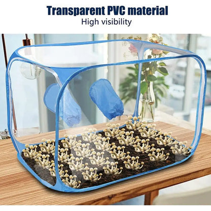 1PC Mushroom Grow Still Air Box Portable Plastic Mycology Fume Hood Propagation Stations Mushroom Grow Kit Growing Containers