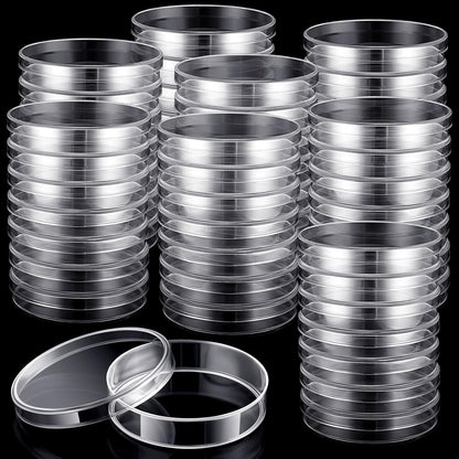 400Pcs Sterile Plastic Petri Dishes W/ Lids 60Mm Diax15Mm Deep Clear Culture Lab