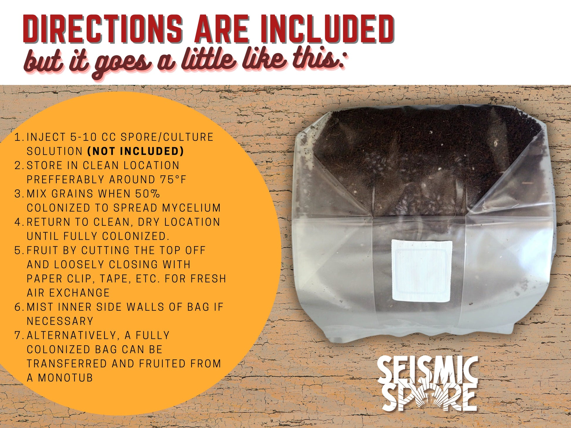 5 LB Sterile Mushroom Grow Bag - All in One Grow Kit - MAGIC!!