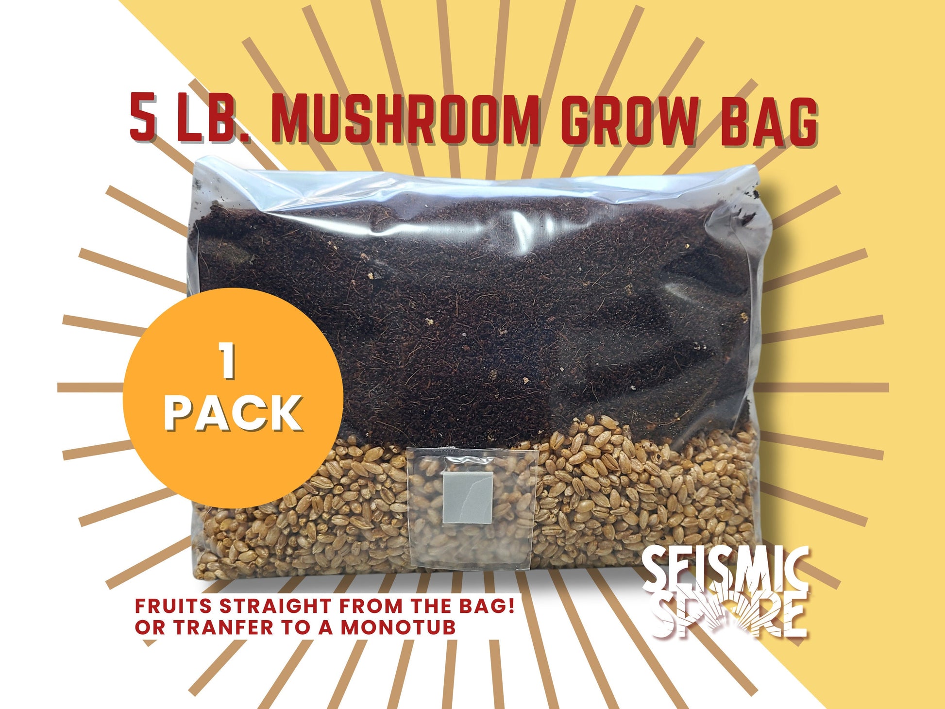 5 LB Sterile Mushroom Grow Bag - All in One Grow Kit - MAGIC!!